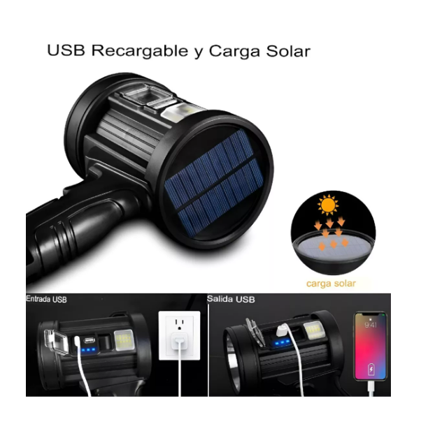 Linterna Led Potente Recargable